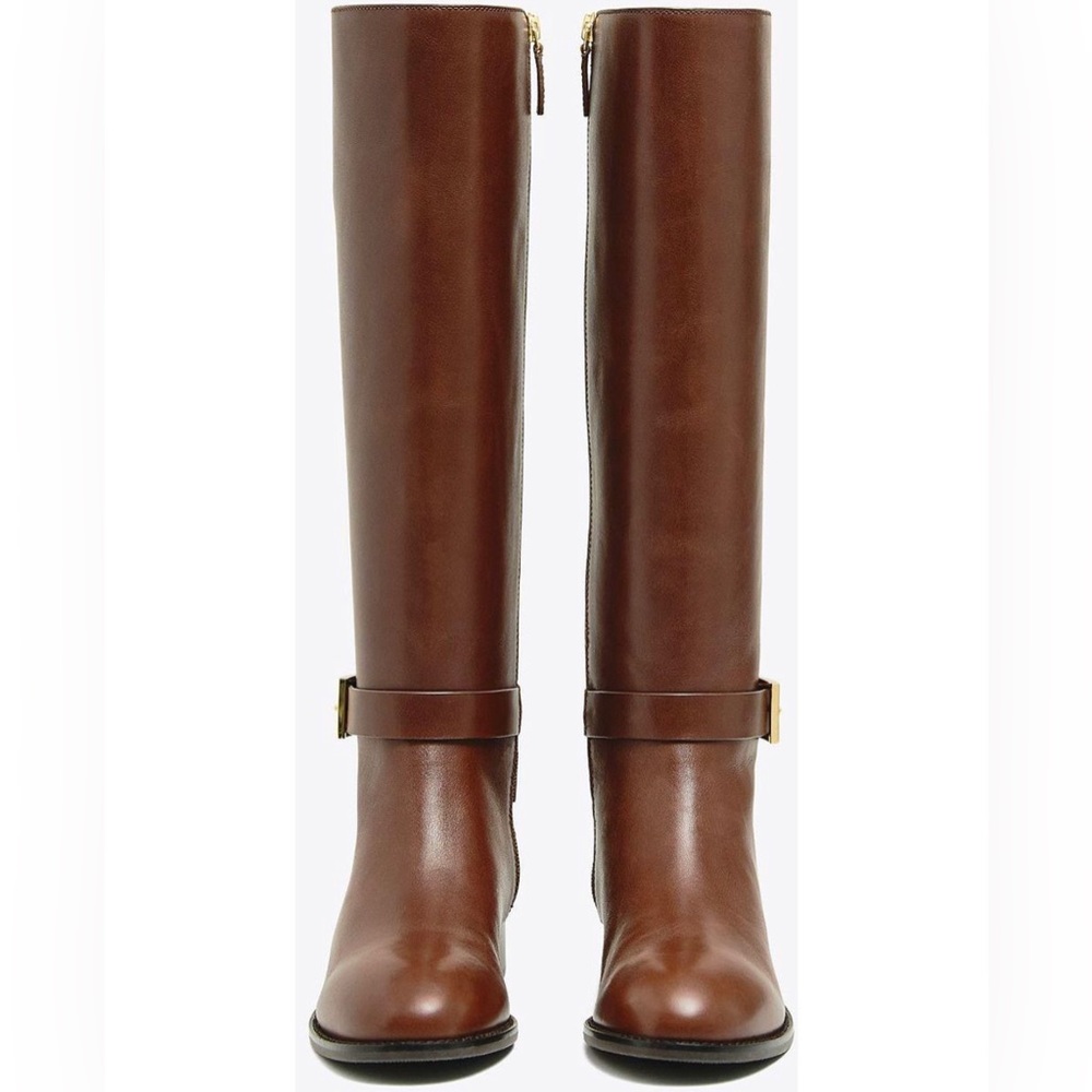 Tory Burch Brooke Brown Riding Boots